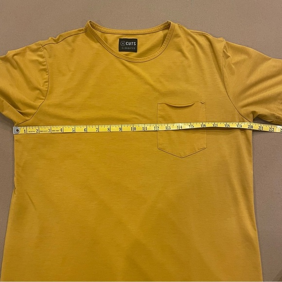 Men’s Cuts Clothing Elongated Pocket Tee Mustard Size Large - Picture 7 of 10